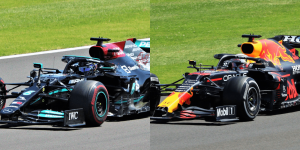 Max Verstappen and Lewis Hamilton